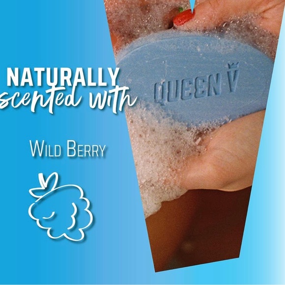Queen V Cleansing Bar Wild Berry pH Balanced Feminine Soap - Picture 4 of 8
